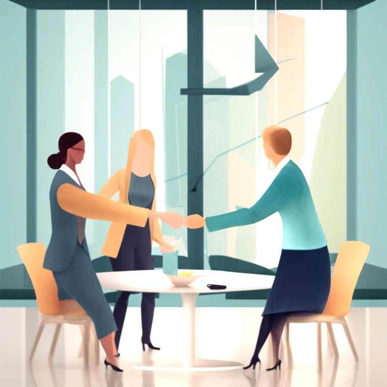 Business leaders collaborating responsibly